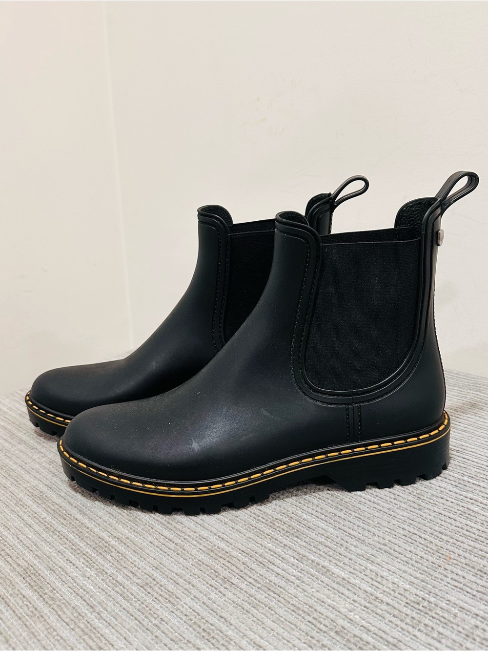 Igor Trak Mate Tri Chelsea Rain Boots Black Matte Women's Size US 10